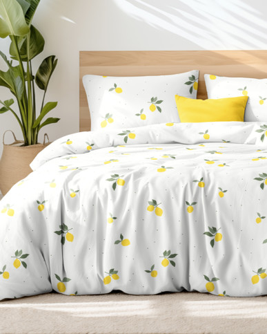 Bavlnené posteľné obliečky - citróny