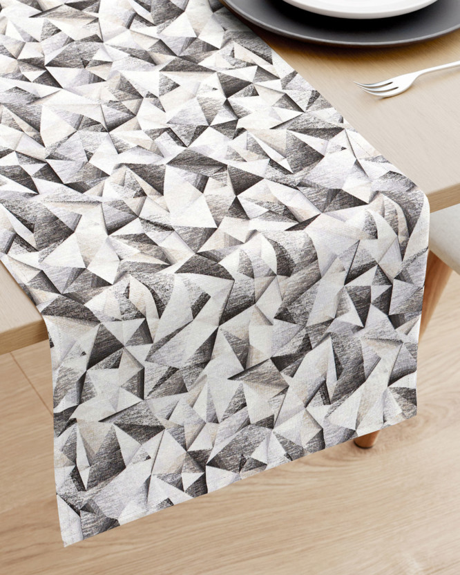 Behúň na stôl Loneta - sivé melírované tvary