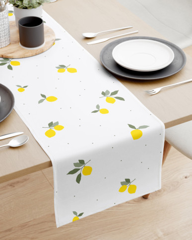 Behúň na stôl 100% bavlnené plátno - citróny
