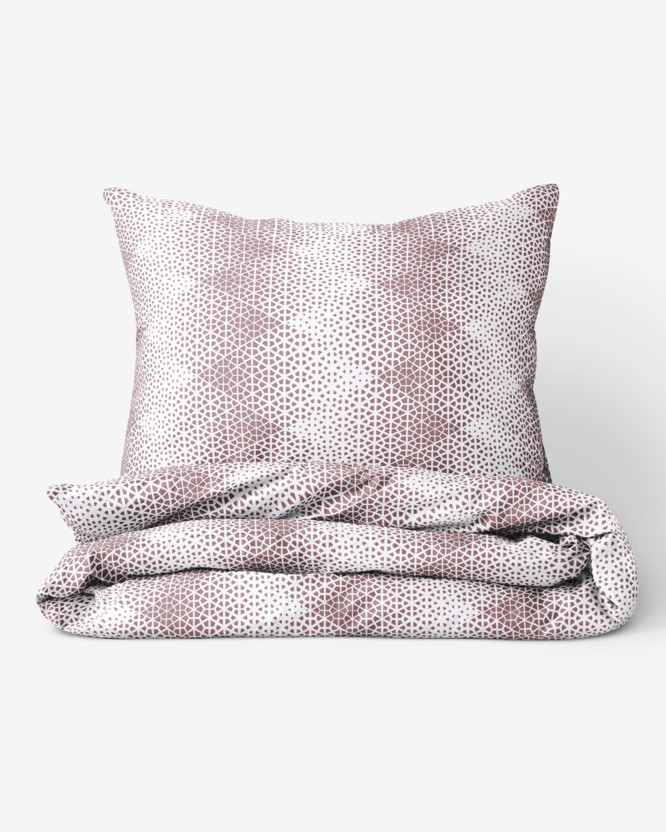 Saténové posteľné obliečky Deluxe - fialové polygóny