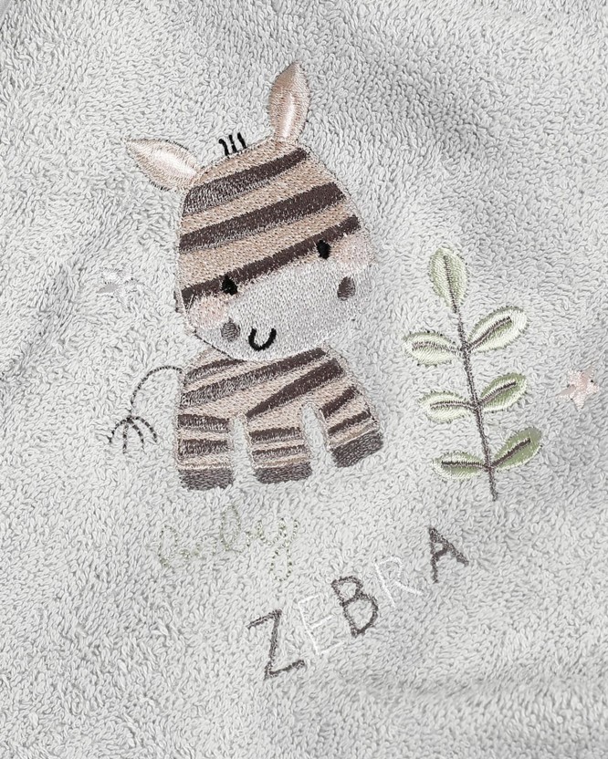 Detský froté uterák Lili 30x50 cm sivý - zebra