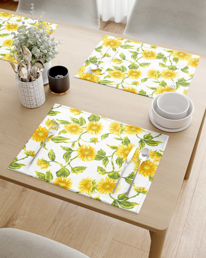 Prestieranie na stôl 100% bavlnené plátno - slnečnice - sada 2ks
